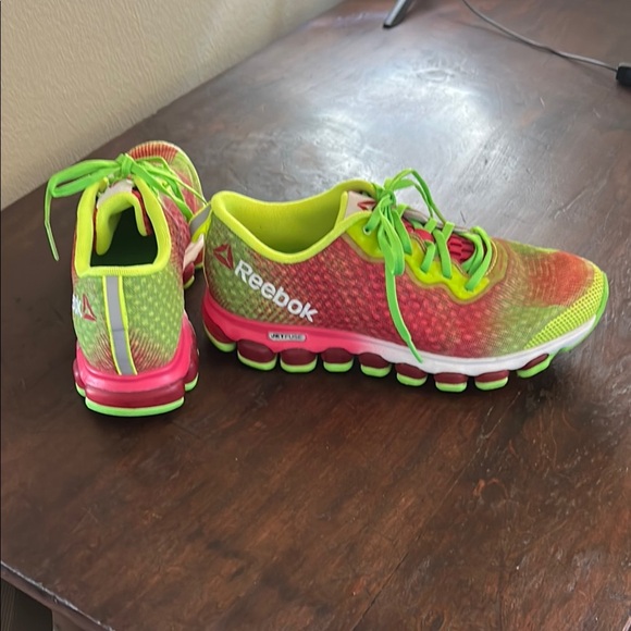 Reebok Jet Fuse Women's Athletic Shoes - Neon Green and Pink Sz 10 - Picture 6 of 8